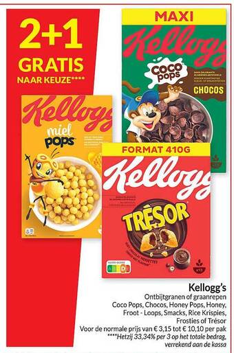Intermarché Kellogg's ontbijtgranen of graanrepen aanbieding