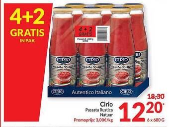 Intermarché Cirio passata rustica natuur aanbieding