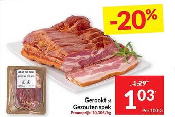 Intermarché Gerookt of gezouten spek aanbieding