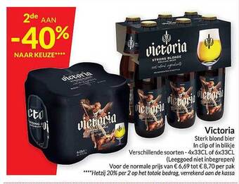 Intermarché Victoria sterk blond bier aanbieding