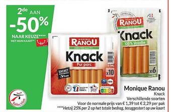 Intermarché Monique ranou knack aanbieding