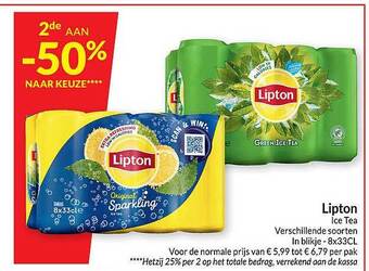 Intermarché Lipton ice tea aanbieding