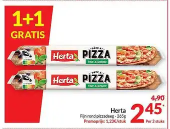 Intermarché Herta fijn rond pizzadeeg aanbieding