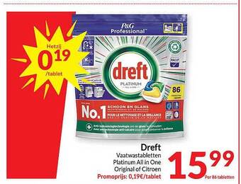 Intermarché Dreft vaatwastabletten aanbieding