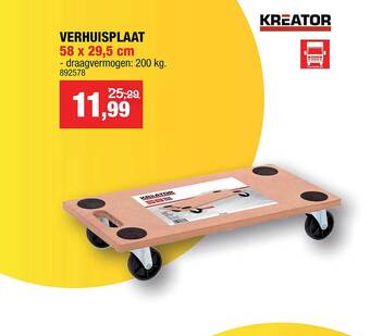 Hubo Verhuisplaat aanbieding