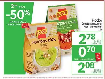 Intermarché Flodor croutons natuur of met fijne kruiden aanbieding