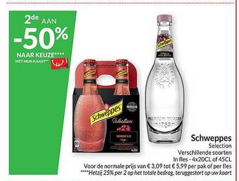 Intermarché Schweppes selection aanbieding