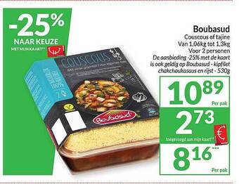Intermarché Boubasud couscous of tajine aanbieding