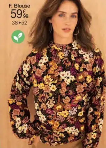 Damart Gebloemde Blouse in Viscose Lenzing Ecovero aanbieding