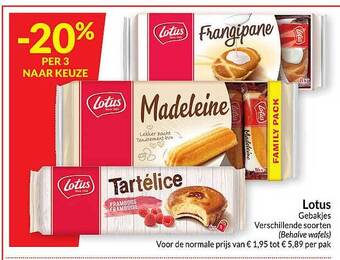 Intermarché Lotus gebakjes aanbieding