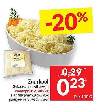 Zuurkool gekookt met witte wijn