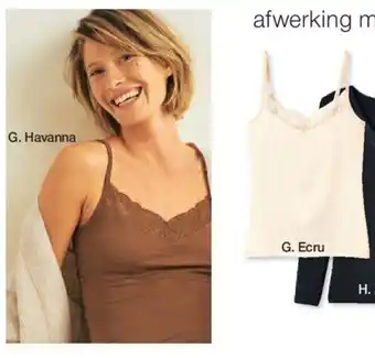 Damart Topje met kant XS tot XXL aanbieding