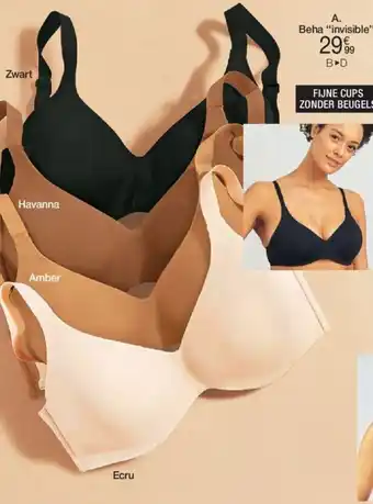 Damart voorgevormde beha zonder beugels zwart 02465 B-D-cup aanbieding