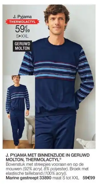 Damart Pyjama met binnezijde in geruwd molton aanbieding