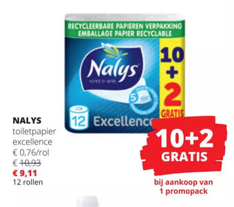 Spar Colruyt Nalys toiletpapier excellence aanbieding