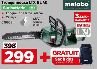 Metabo tronconneuse LTX BL 40
