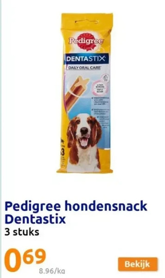 Action Pedigree hondensnack dentastix aanbieding