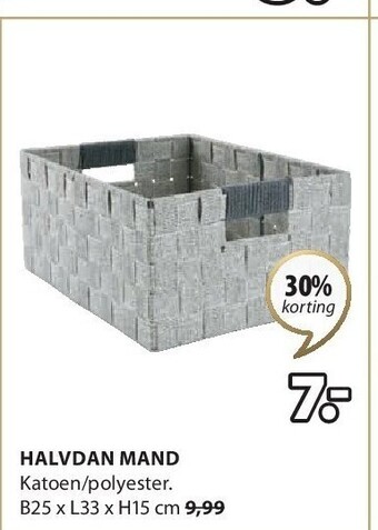 Jysk Halvdan mand katoen/polyester. b25 x l33 x h15 cm aanbieding