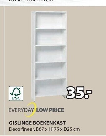 Jysk Gislinge boekenkast aanbieding