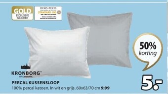 Jysk Percal kussensloop aanbieding