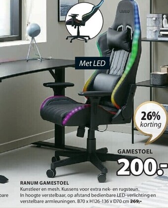 Jysk Ranum gamestoel aanbieding