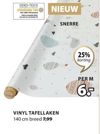 Jysk Vinyl tafellaken aanbieding