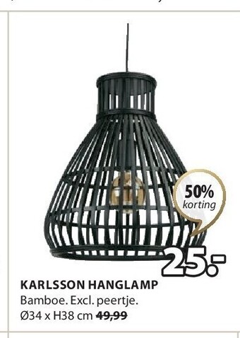 Jysk Karlsson hanglamp aanbieding