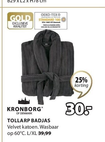 Jysk Tollarp badjas aanbieding