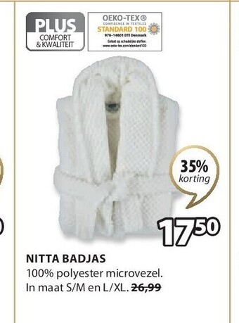 Jysk Nitta badjas aanbieding