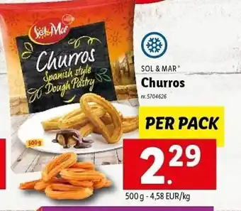 Lidl Sol & mar churros aanbieding