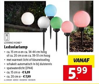 Lidl Livarno home ledsolarlamp aanbieding