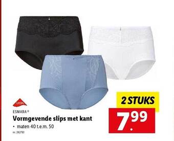 Lidl Esmara vormgevende slips met kant aanbieding