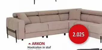 Arkon hoeksalon in stof