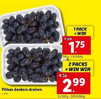 Pitloze donkere druiven