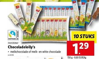 Lidl Favorina chocoladelolly's aanbieding