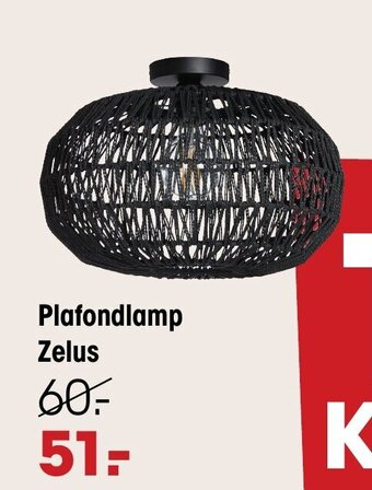 Kwantum Plafondlamp zelus aanbieding