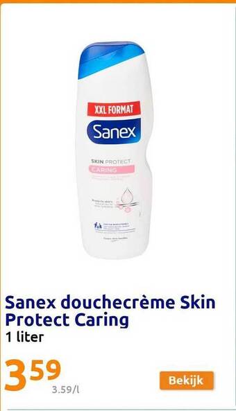 Action Sanex douchecrème skin protect caring aanbieding