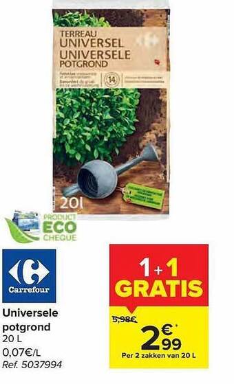 Carrefour Universele potgrond aanbieding