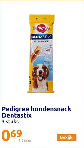 Action Pedigree hondensnack dentastix aanbieding
