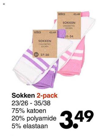 Wibra Sokken aanbieding