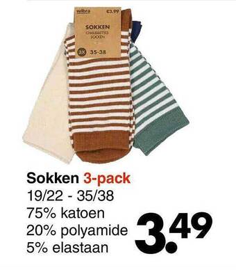 Wibra Sokken aanbieding