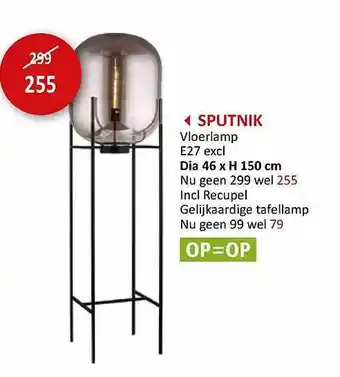 Weba Sputnik vloerlamp aanbieding