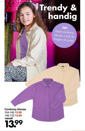 Wibra Corduroy blouse aanbieding