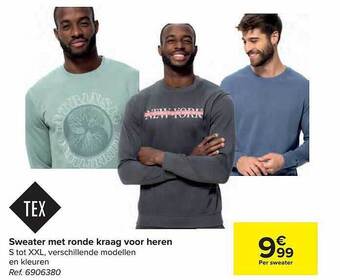 Sweater met ronde kraag voor heren