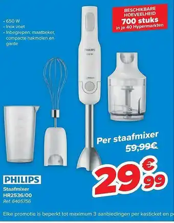 Carrefour Philips staafmixer aanbieding