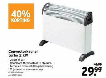 Convectorkachel turbo 2 kw
