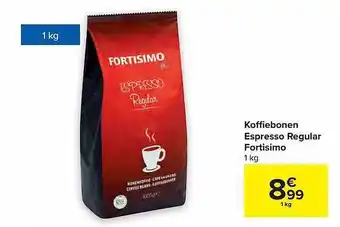 Carrefour Koffiebonen espresso regular fortisimo aanbieding