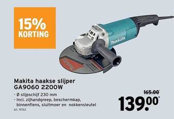 GAMMA Makita haakse slijper aanbieding