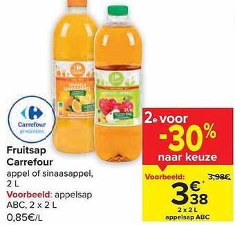 Carrefour Fruitsap aanbieding