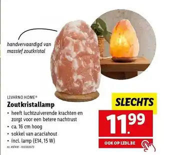 Lidl Livarno home zoutkristallamp aanbieding